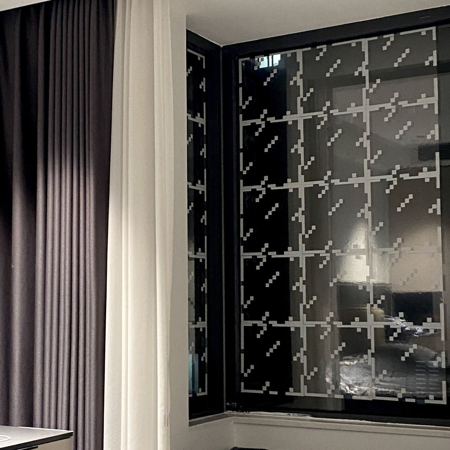 Pixel Style Window Film "Glass/Vine"