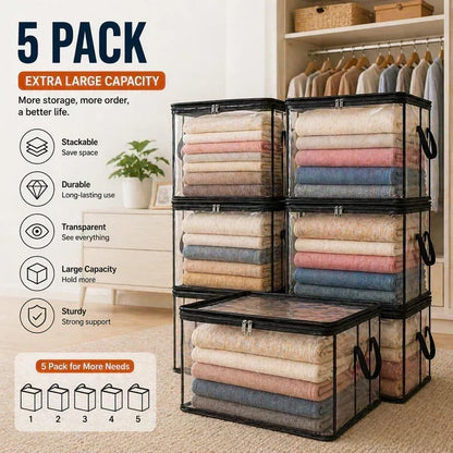 Buy 2 Get 1 Free❤️📦Large Heavy-Duty Thick Plastic Clear Storage