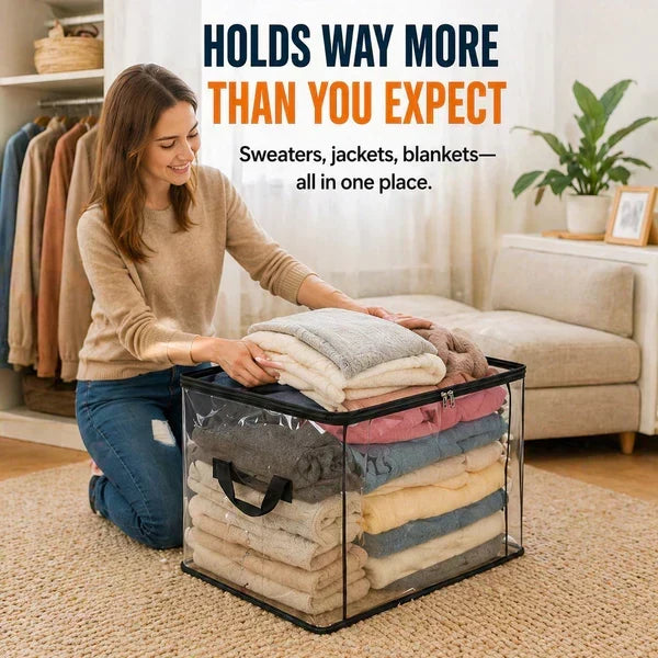 Buy 2 Get 1 Free❤️📦Large Heavy-Duty Thick Plastic Clear Storage
