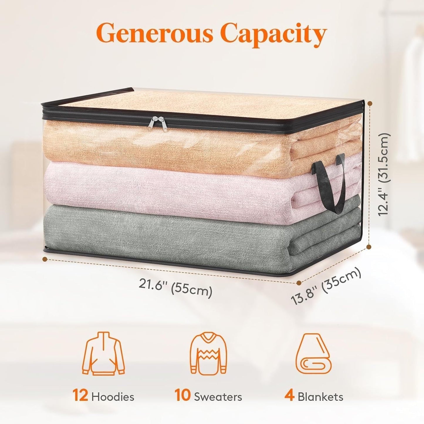 Buy 2 Get 1 Free❤️📦Large Heavy-Duty Thick Plastic Clear Storage