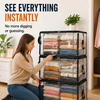 Buy 2 Get 1 Free❤️📦Large Heavy-Duty Thick Plastic Clear Storage