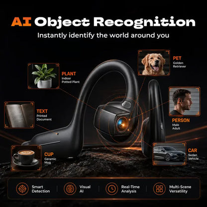 🔥8MP AI Camera Bone Conduction Headphones – Premium High-Fidelity Audio, EIS Video Stabilization, 160+ Language Translation, IP54 Waterproof Headset for Outdoor Vlogging & Sports.