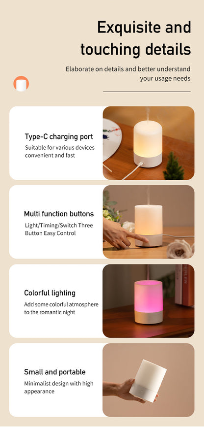 🌿 Colorful Aromatherapy Machine – Your Ultimate Nighttime BFF! 🌙✨