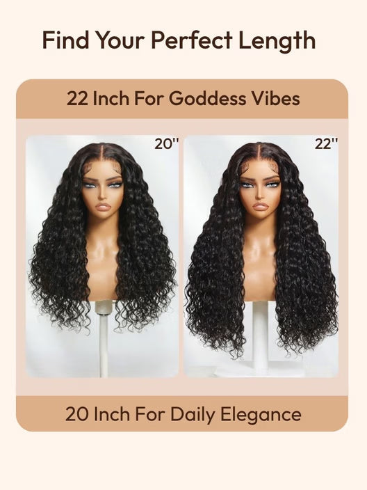 🎀UNice 7x5 Bye-Bye Slip™ & 13x4 Pre Everything Pull And Go Glueless Wet & Wavy Water Wave With Invisi Drawstring