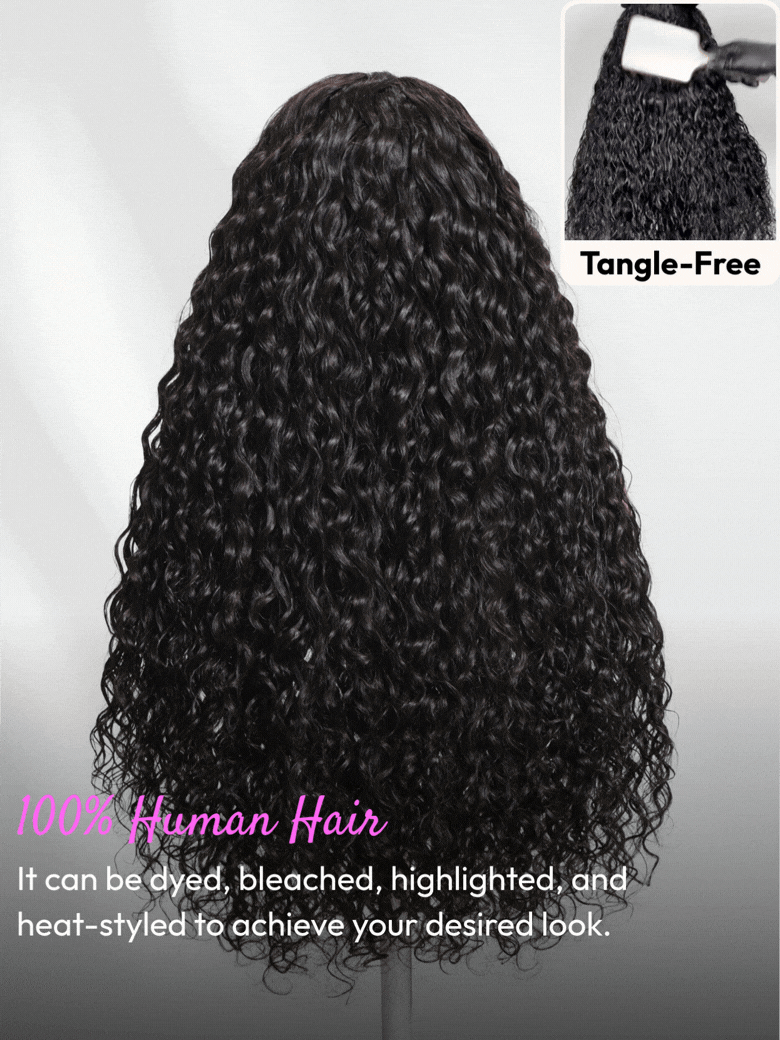 🎀UNice 7x5 Bye-Bye Slip™ & 13x4 Pre Everything Pull And Go Glueless Wet & Wavy Water Wave With Invisi Drawstring