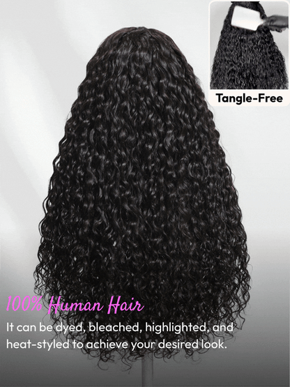 🎀UNice 7x5 Bye-Bye Slip™ & 13x4 Pre Everything Pull And Go Glueless Wet & Wavy Water Wave With Invisi Drawstring