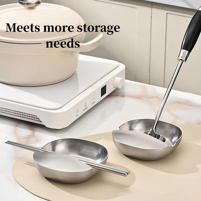304 Stainless Steel Spoon Rest & Multipurpose Kitchen Utensil Holder